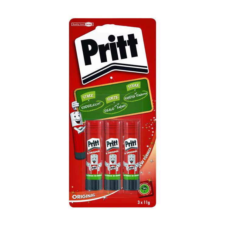 Quantore lijmstift pritt stick original, 3st.