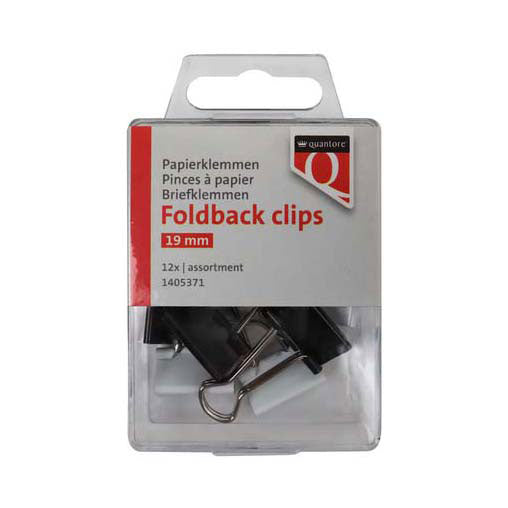 Quantore foldback clips 19 mm, 12st.