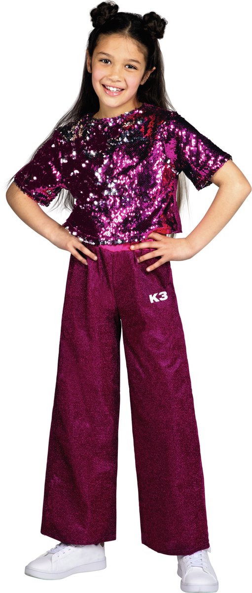 K3 verkleedpak roze, 3-5 jaar