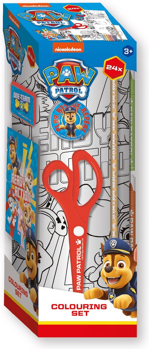 Paw Patrol teken en schrijf toren, 24dlg.