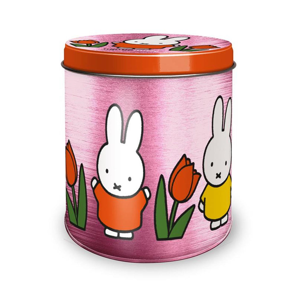 Nijntje bewaarblik tulpen roze ø10x11,5cm