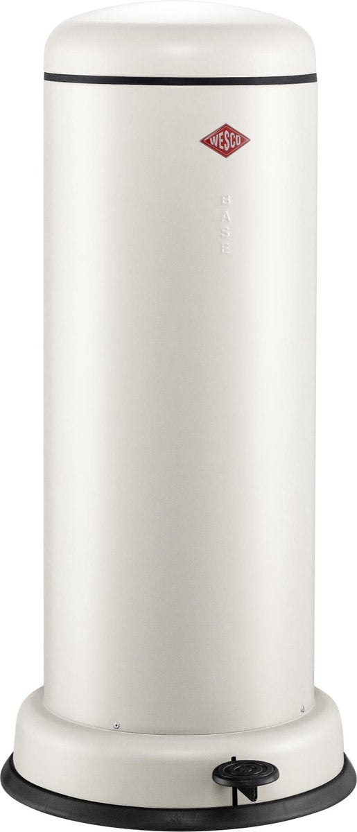 Wesco big baseboy prullenbak met soft close | 30 liter | metaal - mat zand | pedaalemmer