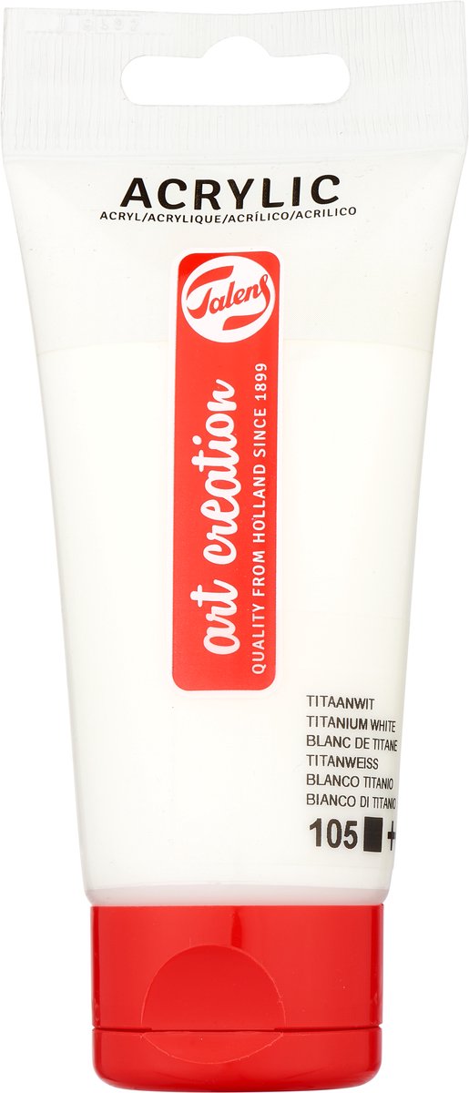Talens art creation acrylverf tube 75ml titaanwit 105