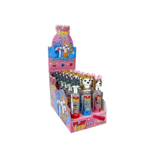 Funny candy lollie met kat of hond hoofd (18x 9gr)