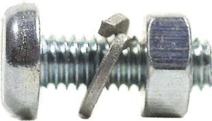 Fix-nippel haaknippel nummerbordchroef no. shield screw m4x12 zinc pk.a 100 pcs