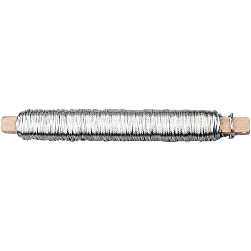 Creatief bedrijf bloemendraad zilver, rol 50 meter