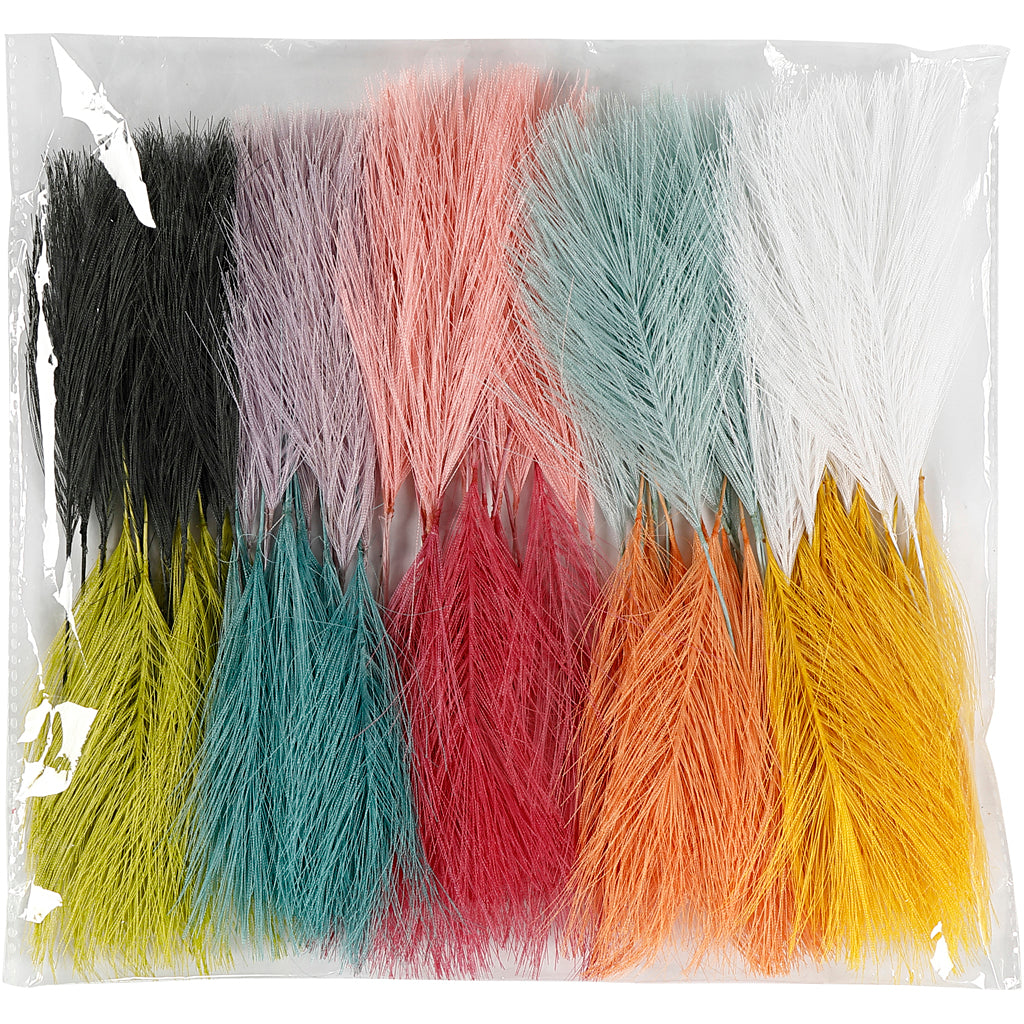 Creatief bedrijf kunstveren kleur, 100st.
