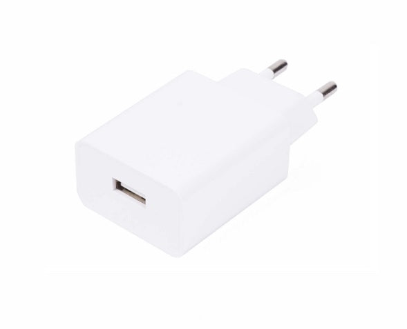 Chargeur USB 2A blanc (paquet suspendu)