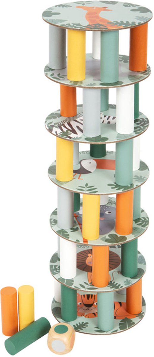 Small foot - houten wiebeltoren safari spel