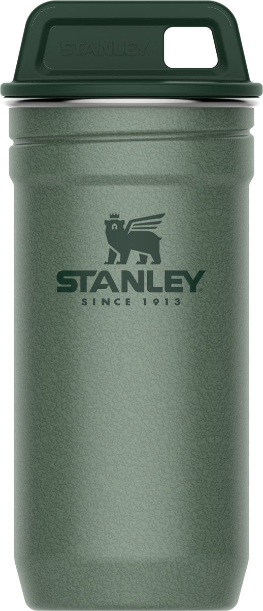 Stanley adventure nesting shot glass set 0.59ml - bpa vrije shotglazen - roestvrijstalen borrelglazen - makkelijk opstapelen en opbergen - vaatwasserbestendig - hammertone green