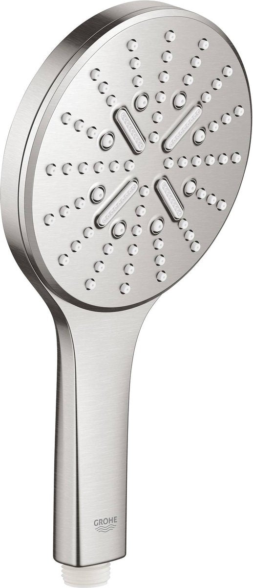 Grohe rainshower smartactive 130 handdouche - 13 cm - 3 straalsoorten - supersteel - 26574dc0