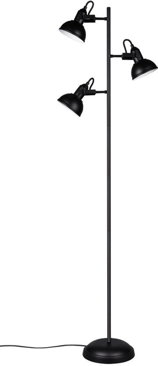 Rl live your light reality gina - vloerlamp - zwart mat - excl. 3x e14 28w