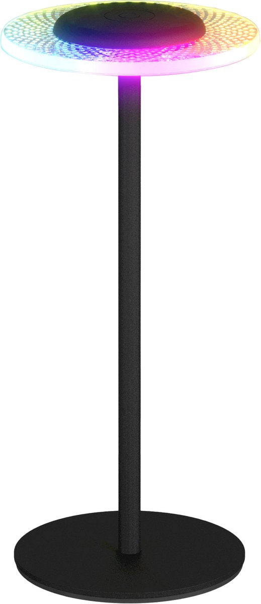 Eglo trepella tafellamp - oplaadbaar (tot 100 uur licht) - 29 cm - zwart - warm wit licht en rgb - draadloos - dimbaar