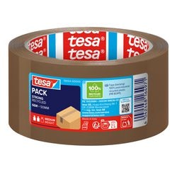 Tesa eco strong - verpakkingstape - 66m x 50mm - uv-bestendig - gerecycled materiaal