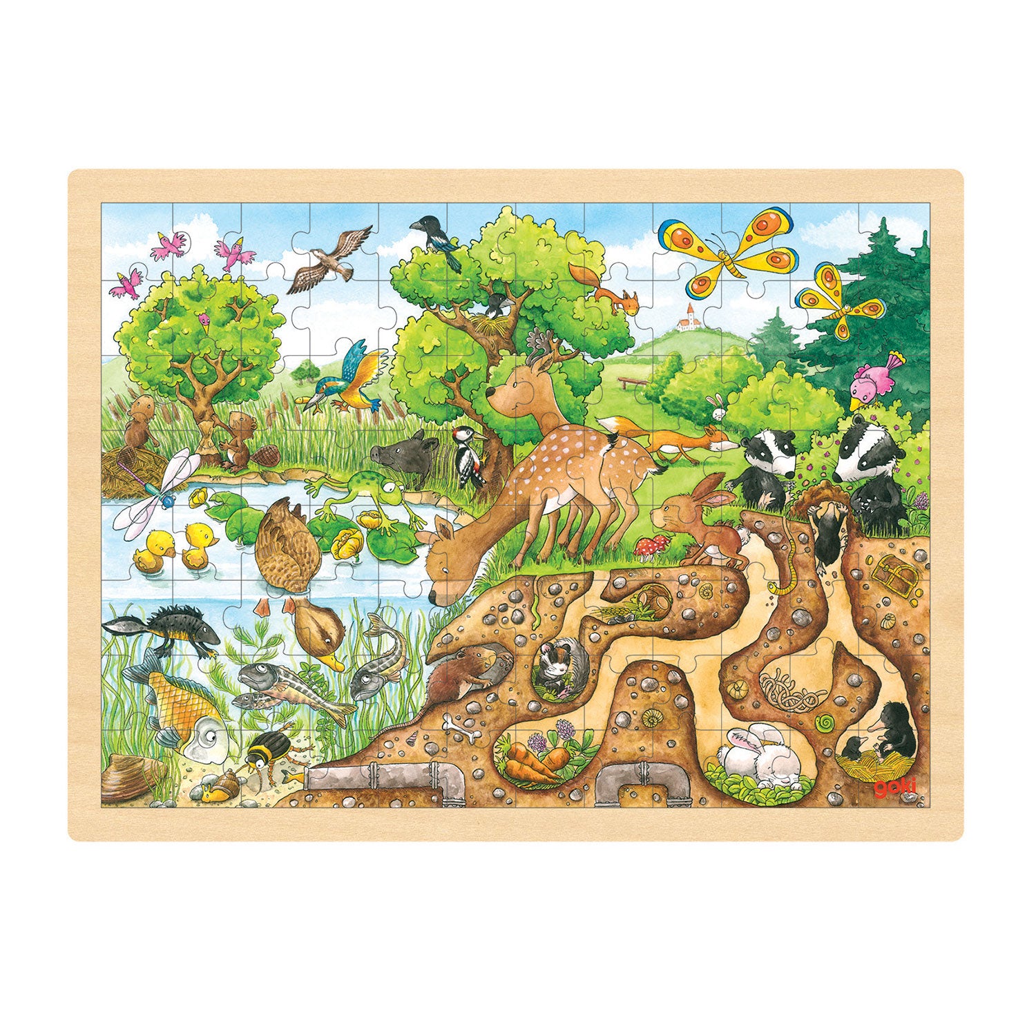 Goki puzzel natuur, 96st.
