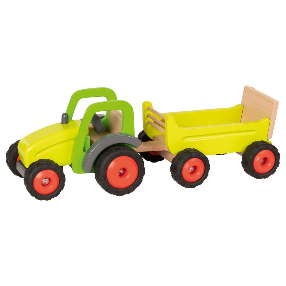 Goki houten trekker met aanhanger