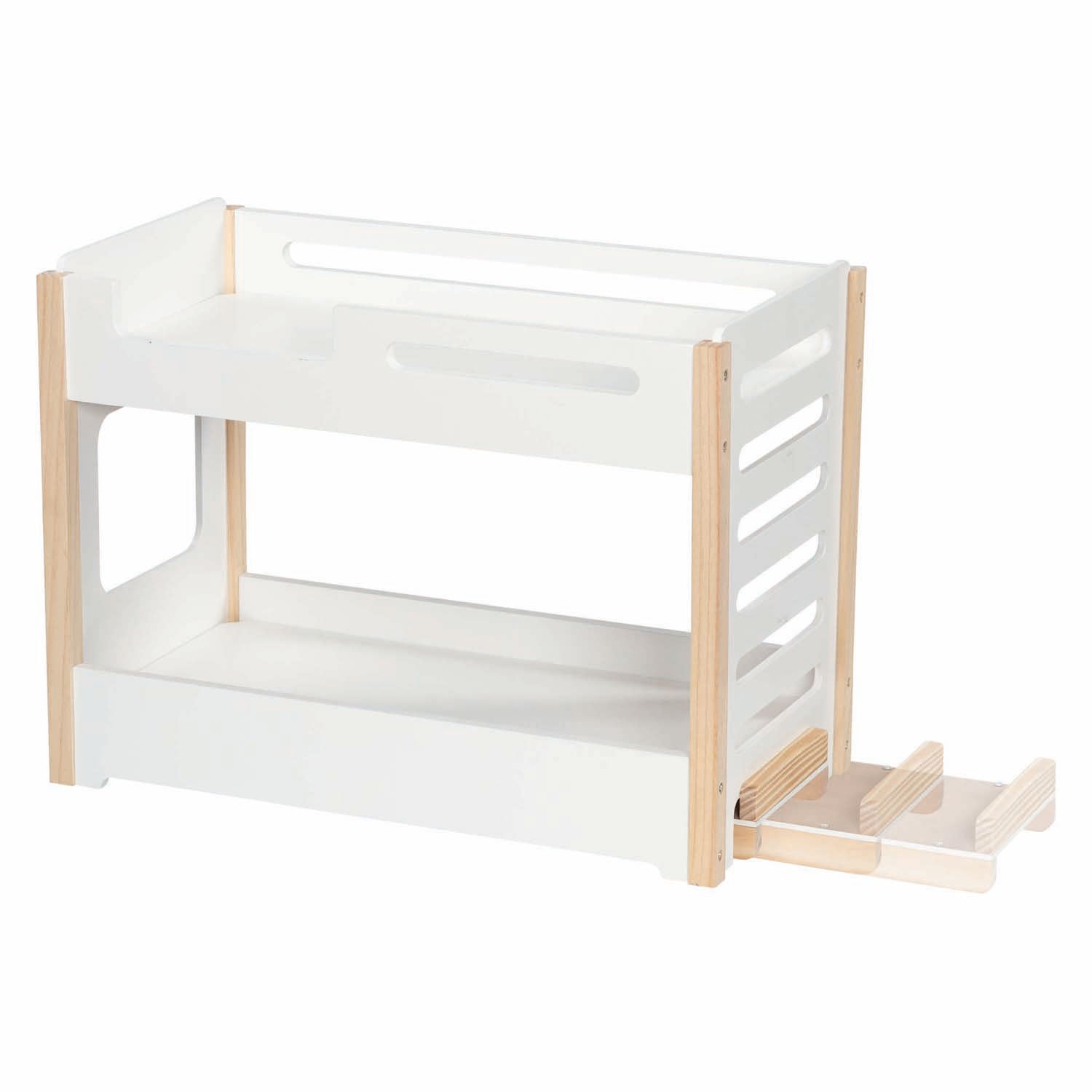 Goki houten poppenstapelbed met glijbaan