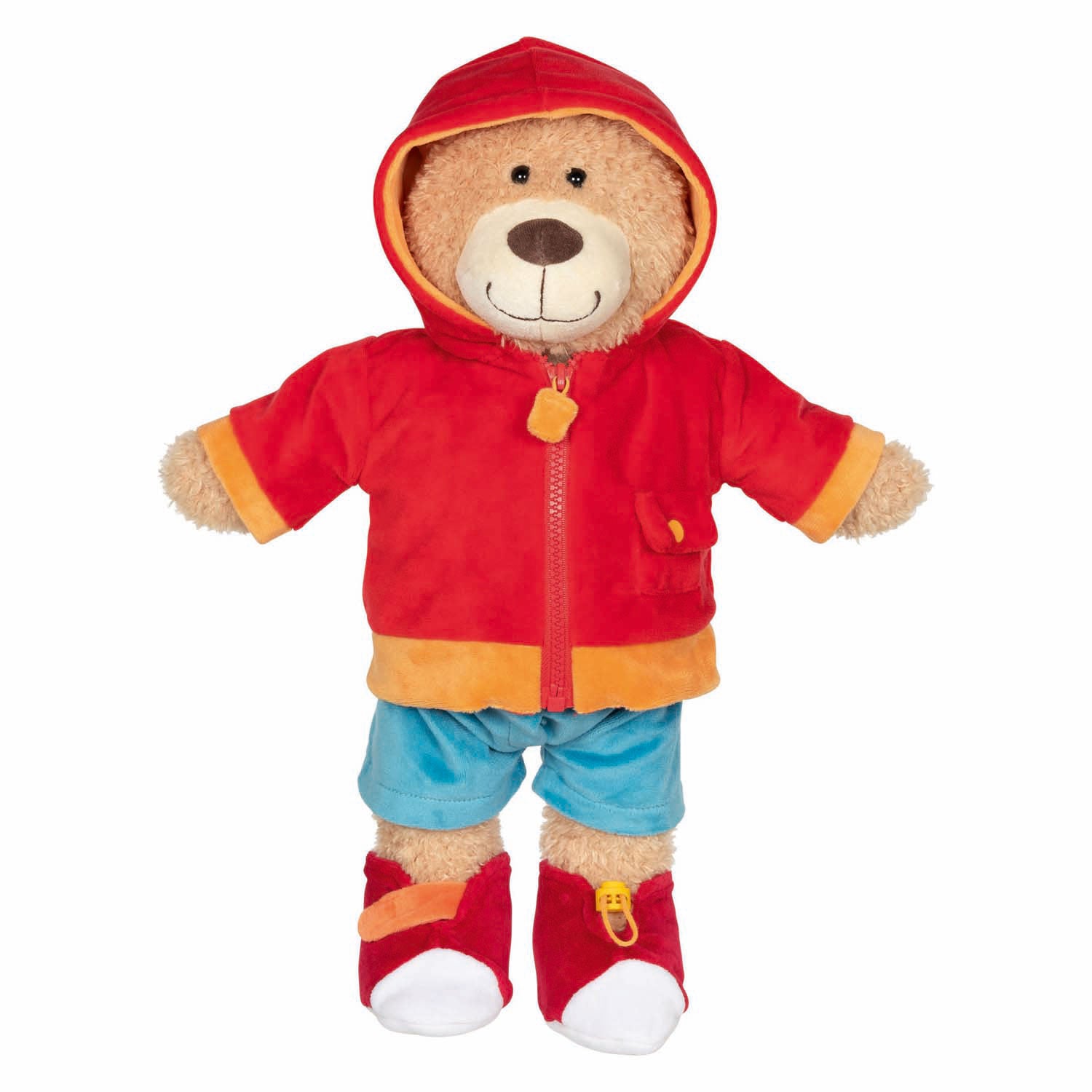 Goki teddy brommel leren aankleden knuffel