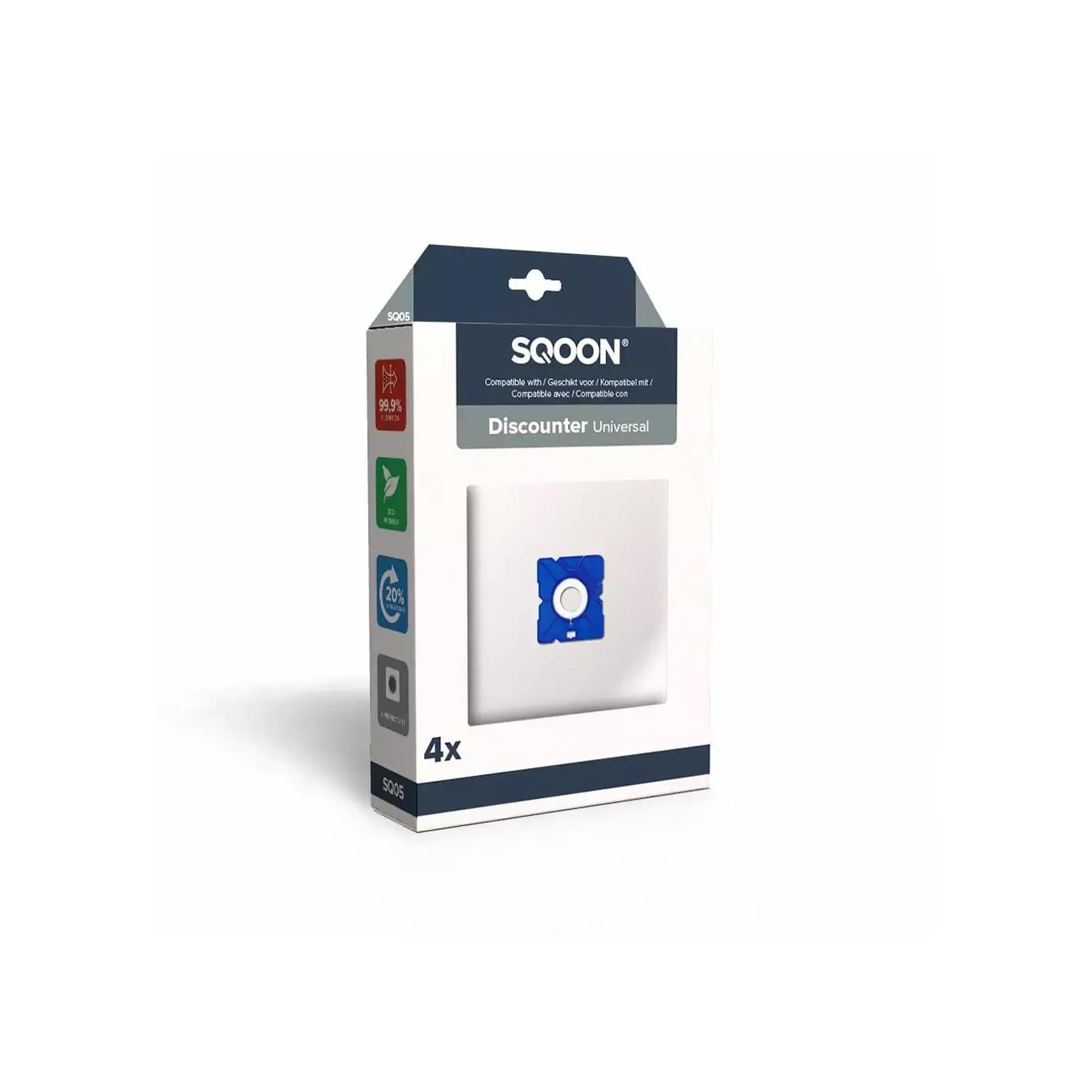 Sqoon stofzuigerzak discounter 4st