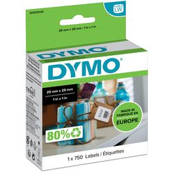 Dymo originele kleine labelwriter multifunctionele labels | 25 mm x 25 mm | 750 zelfklevende etiketten | voor de labelwriter labelprinters