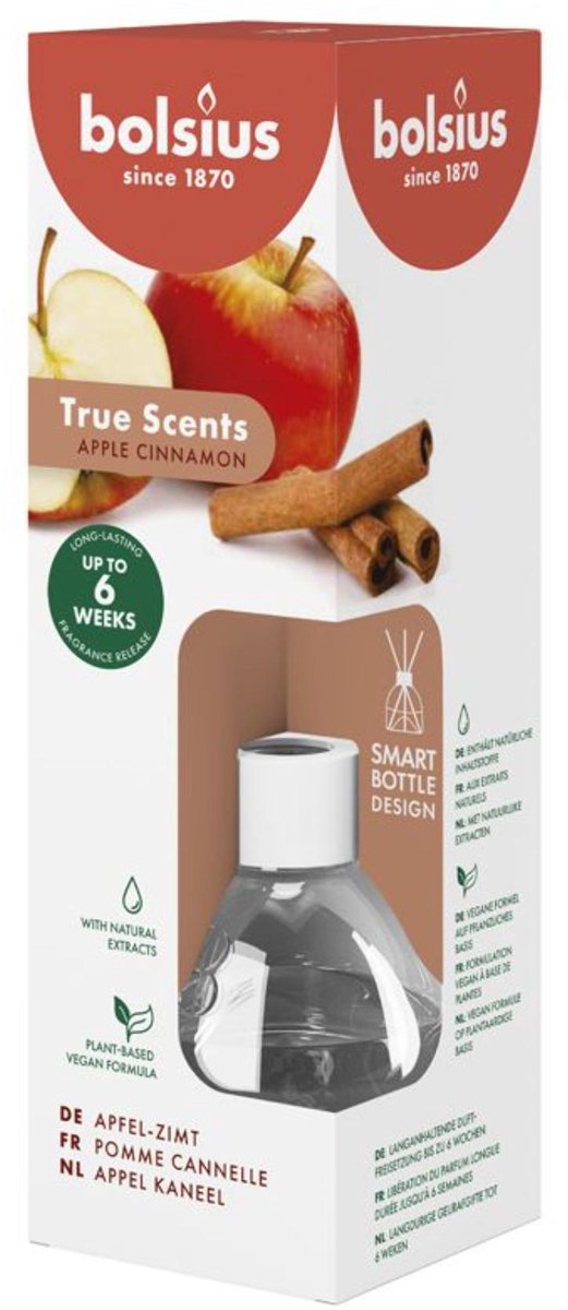 Bolsius - true scents - geurstokjes - 60 ml - apple cinnamon
