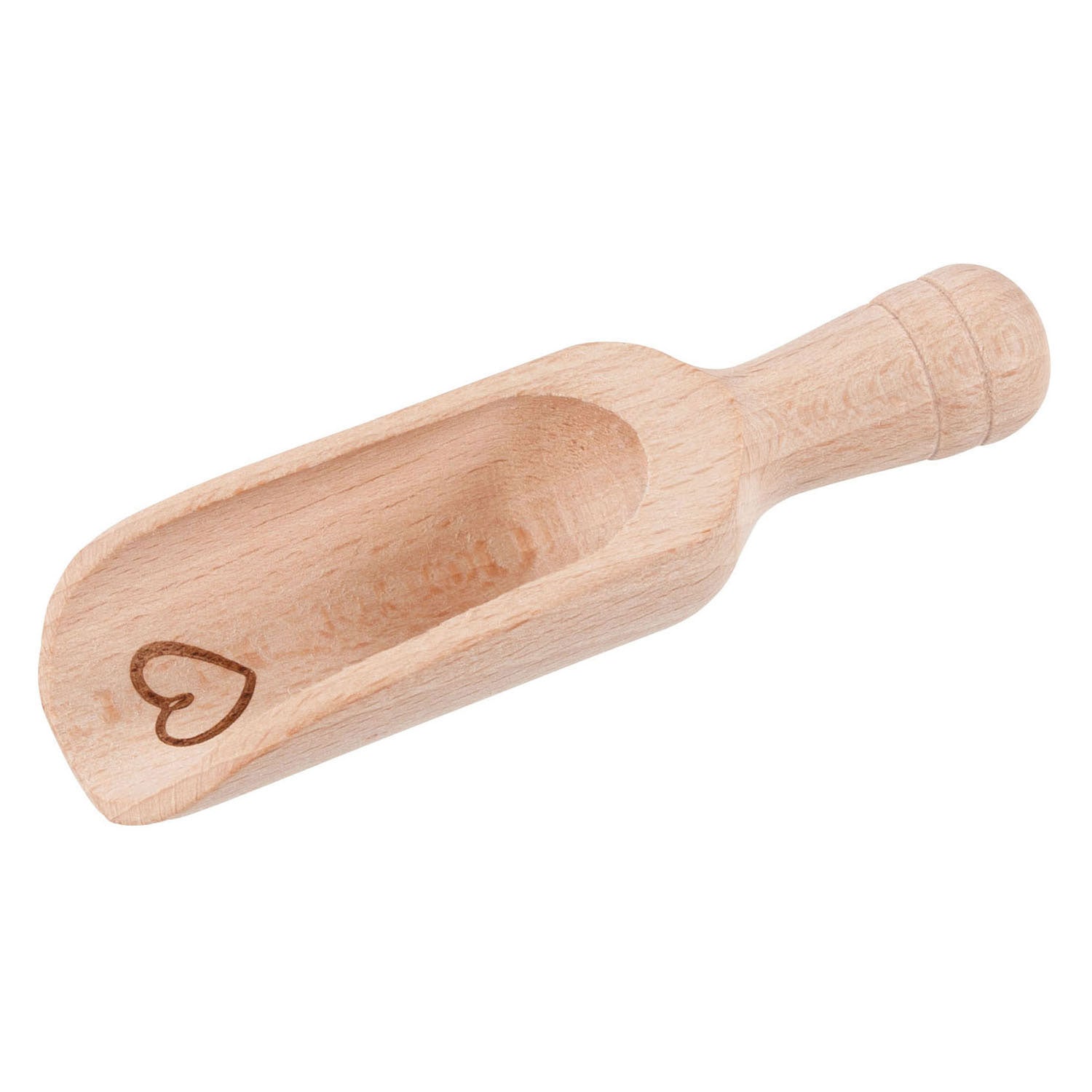 Goki houten meelschepje hart klein, 10cm
