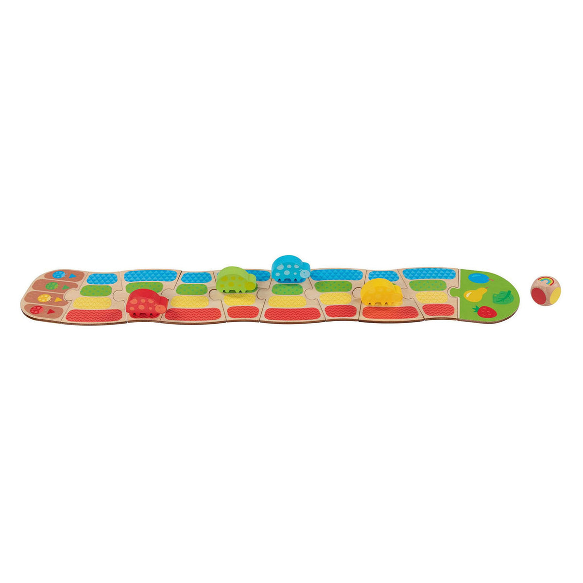 Goki wooden ladybug race dice children's game