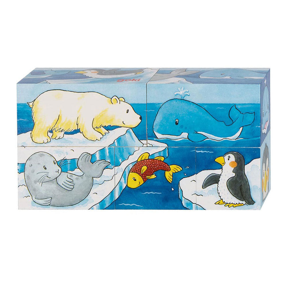 Goki houten blokpuzzelsafari, 5st.