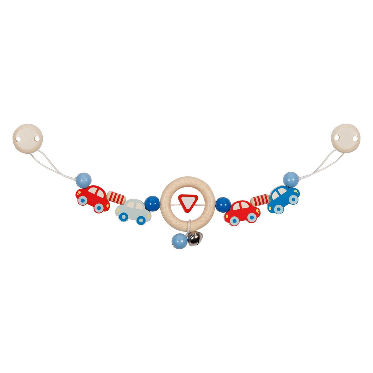 Goki houten wandelwagenketting auto's met clips