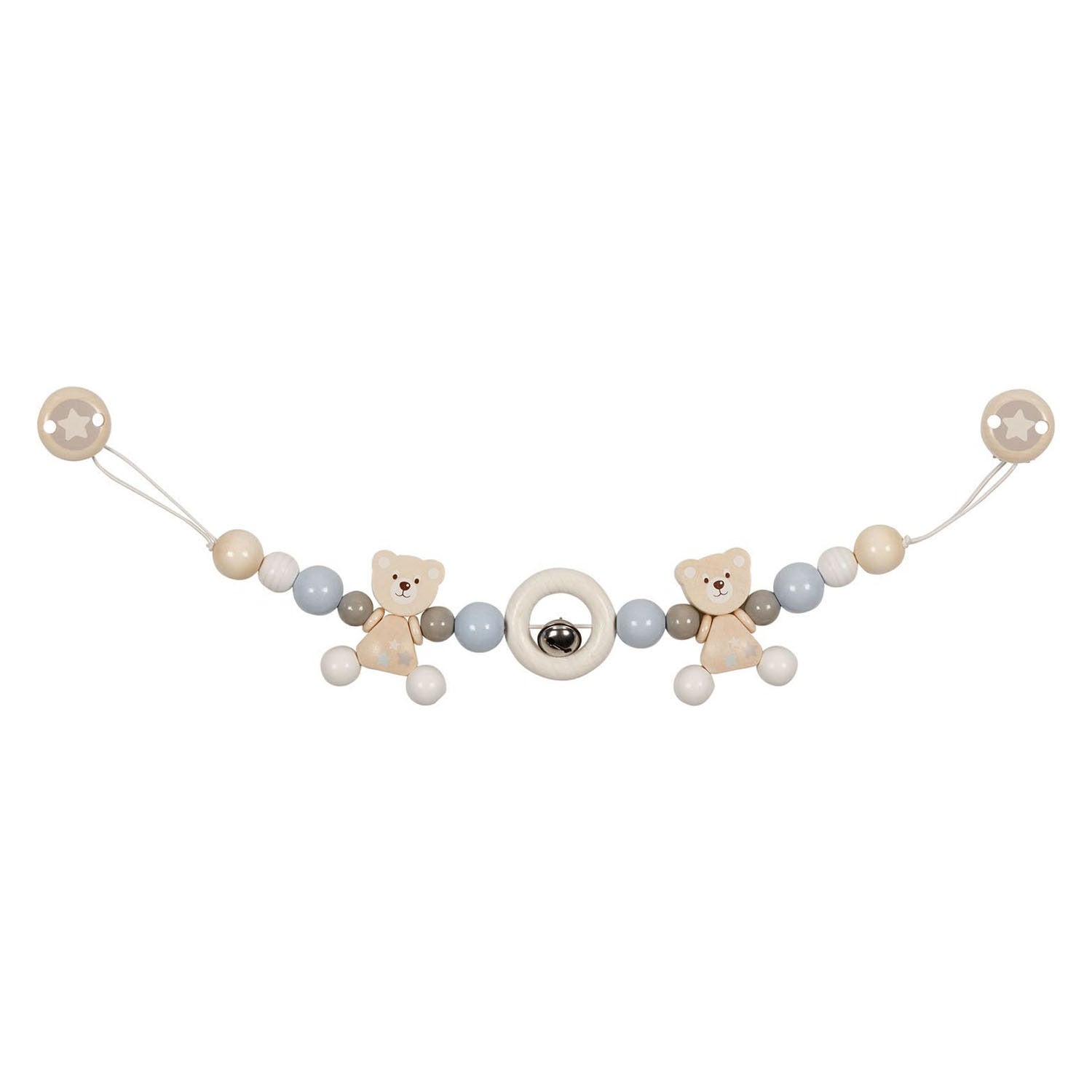 Goki houten wandelwagenketting biert met clips