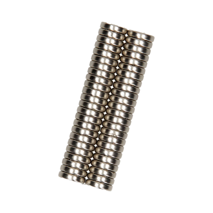 Mack 1076871 - schijfmagneten neodymium 8mm*2mm (n35) - zilver 50st | 4 stuks