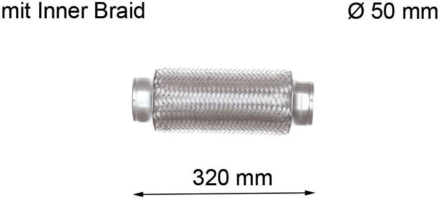 Lrt flexible pipe, exhaust sy d=50mm l=320mm