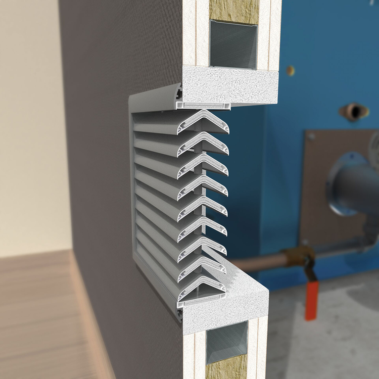 Renson 1078695 - deurrooster brandw. 464 2 400x200 mm grijs | 2 stuks
