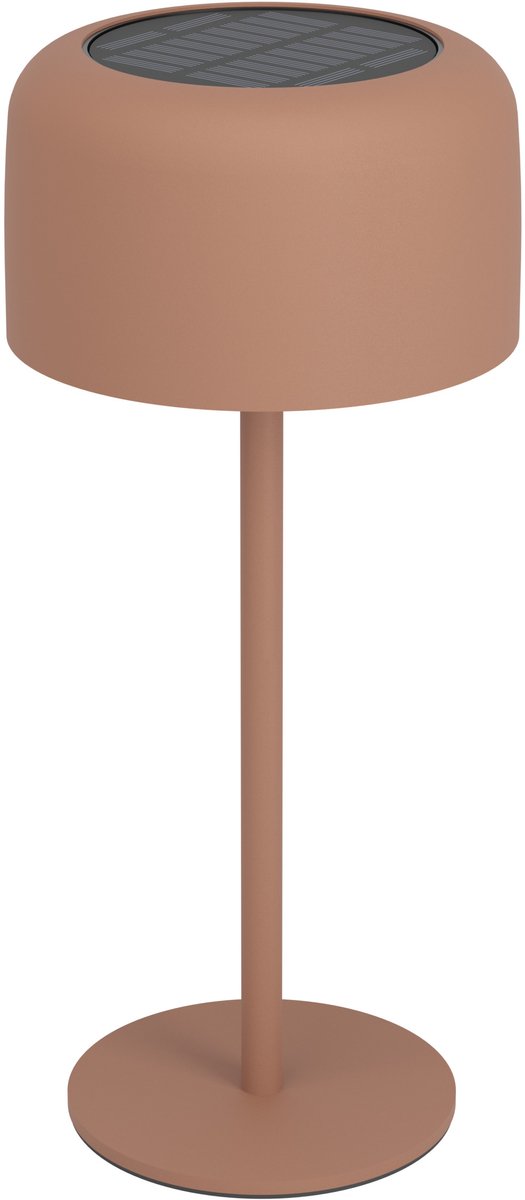 Eglo roccanova tafellamp - oplaadbaar (tot 22 uur licht) - solar - 30 cm - steenrood warm oranje - draadloos - dimbaar - binnen en buiten