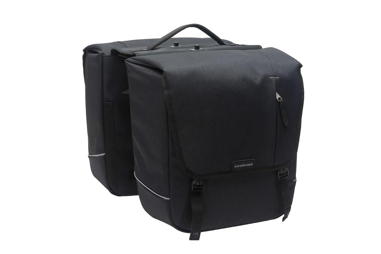 New Looxs Nova Dubbel Afneembaar - Dubbele Fietstas Zwart 35x35x15cm