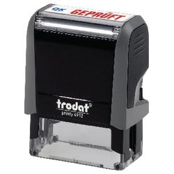 Ty stempel office prin trodat blauw, rood ´geprüft´