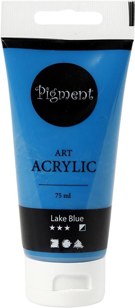 Creativ company pigment art acrylverf meer blauw, 75ml