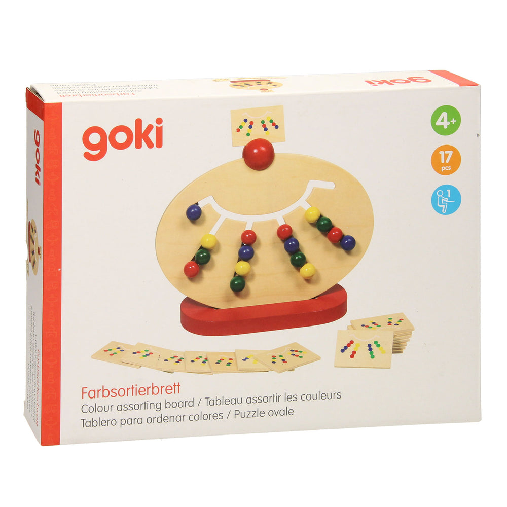 Goki kleurenrangschikspel 23x28cm, met 16 voorbeeldplaatjes, 4+ 4