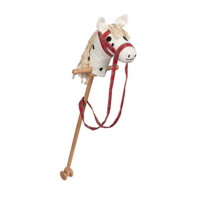 Goki houten stokpaard wit