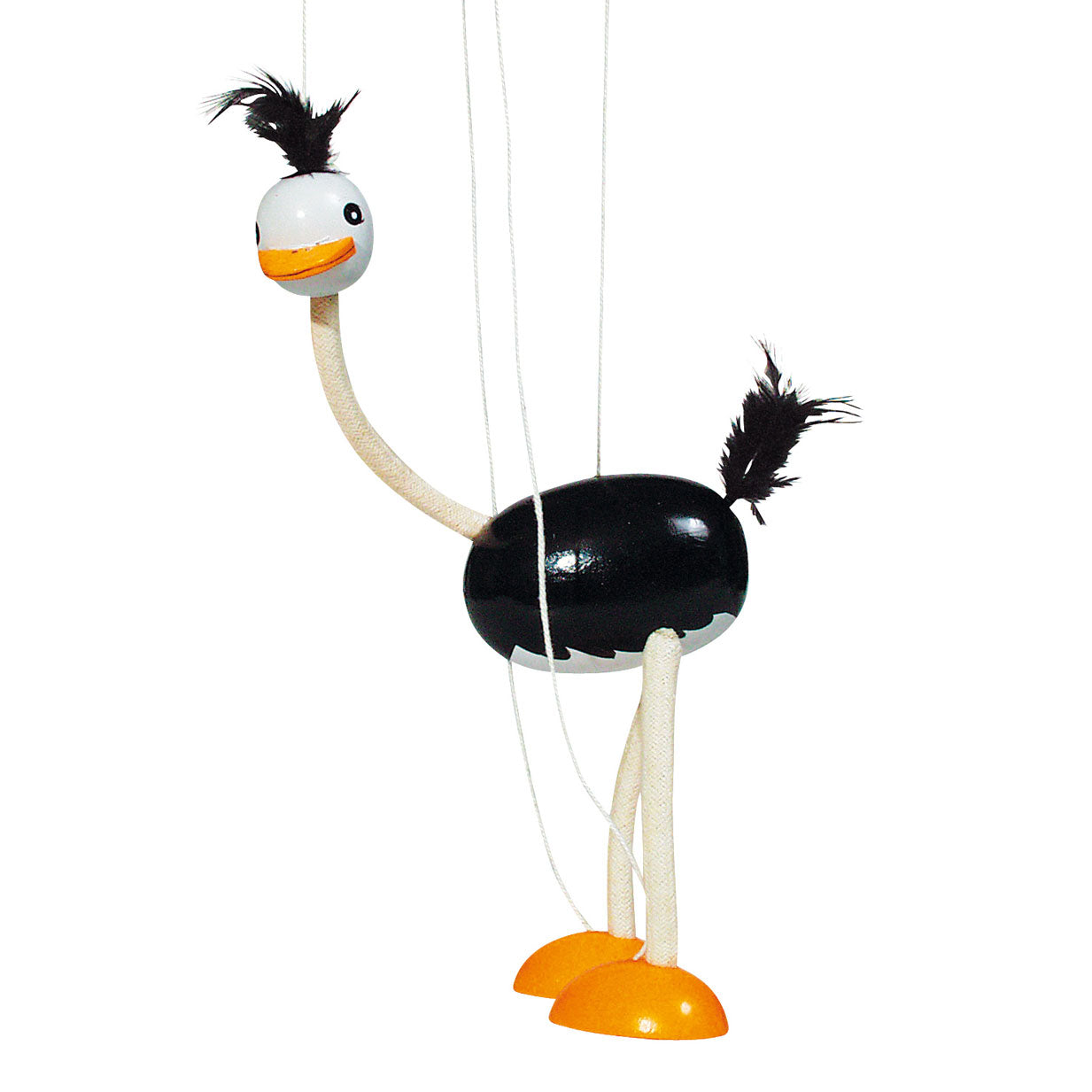 Goki Houten Marionet Struisvogel