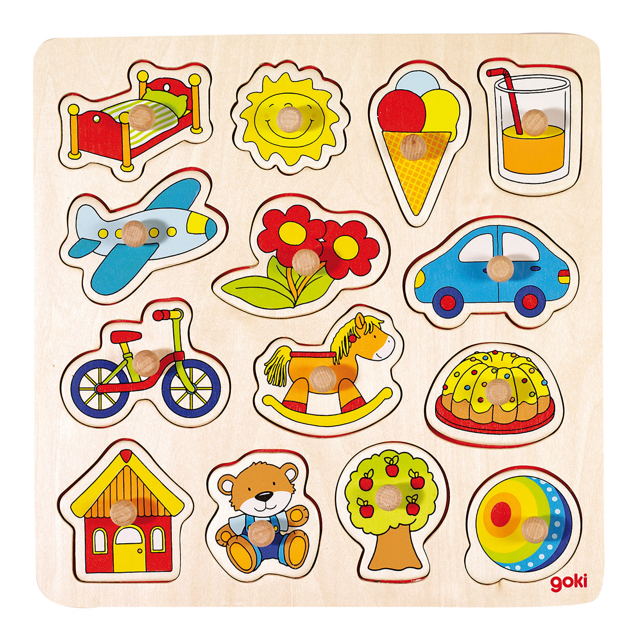 Goki houten noppenpuzzel