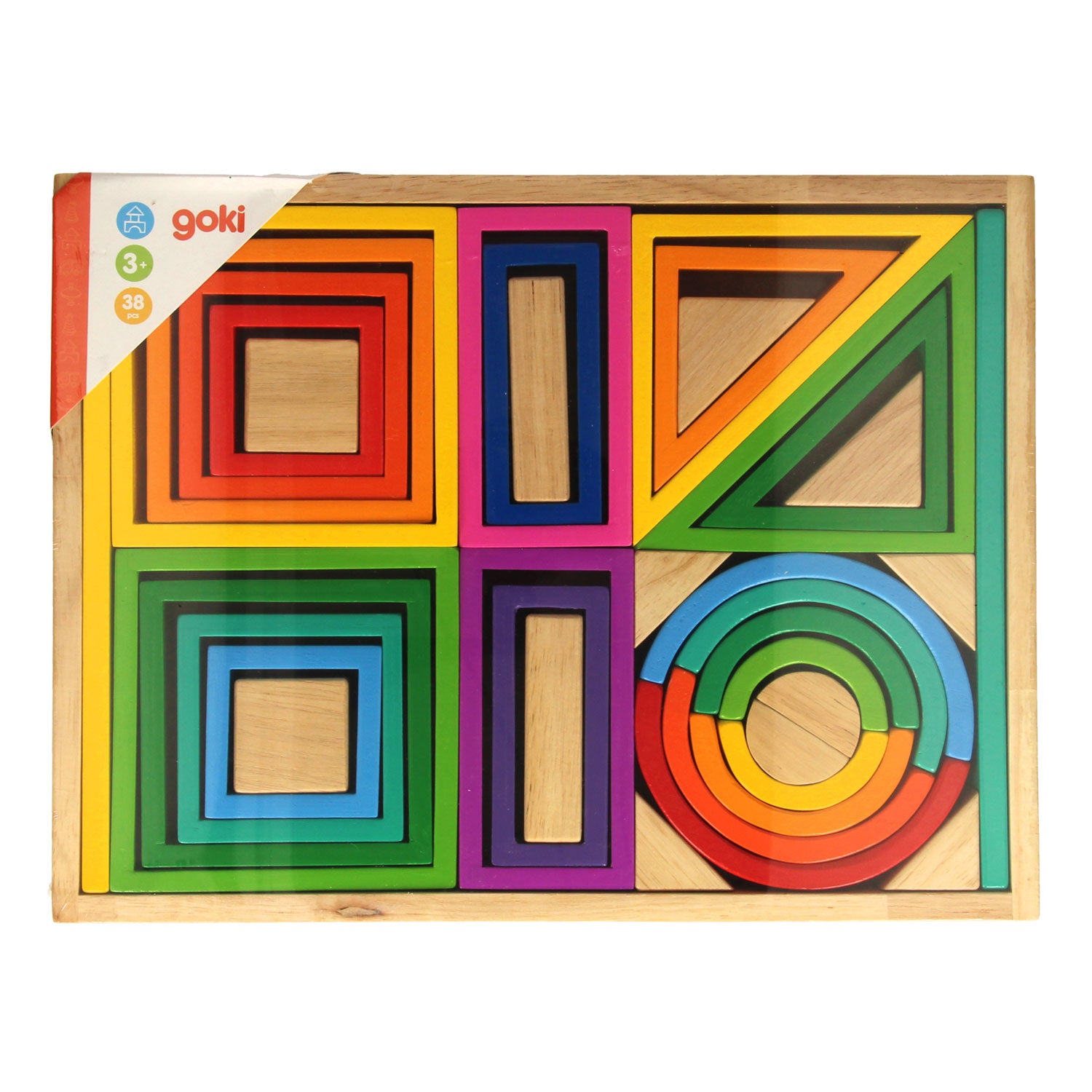 Goki wooden building blocks fantasy, 38 pieces