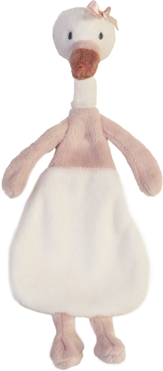 Happy horse zwaan swizzle knuffeldoekje - wit - baby cadeau