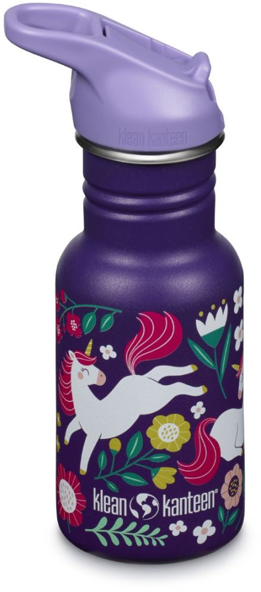 Klean kanteen classic narrow drinkfles - unicorn flip sportdop 355ml - bidon met rietje - sportfles.
