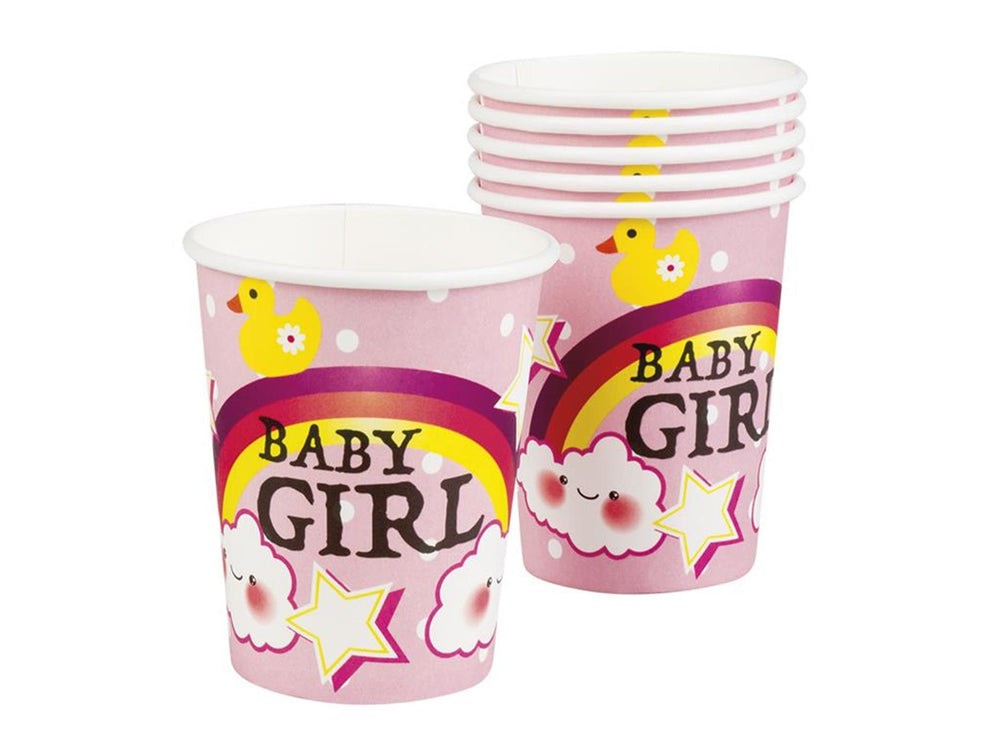 Boland beker baby meisje wegwerp 250ml pak a 6 stuks