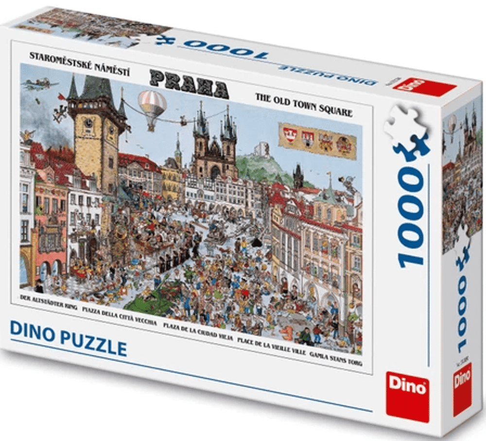 Dinotoys dinopuzzel van stadscentrum van praag - 1000 stukjes