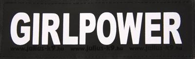 Julius k9 labels voor powerharnastuig girlpower