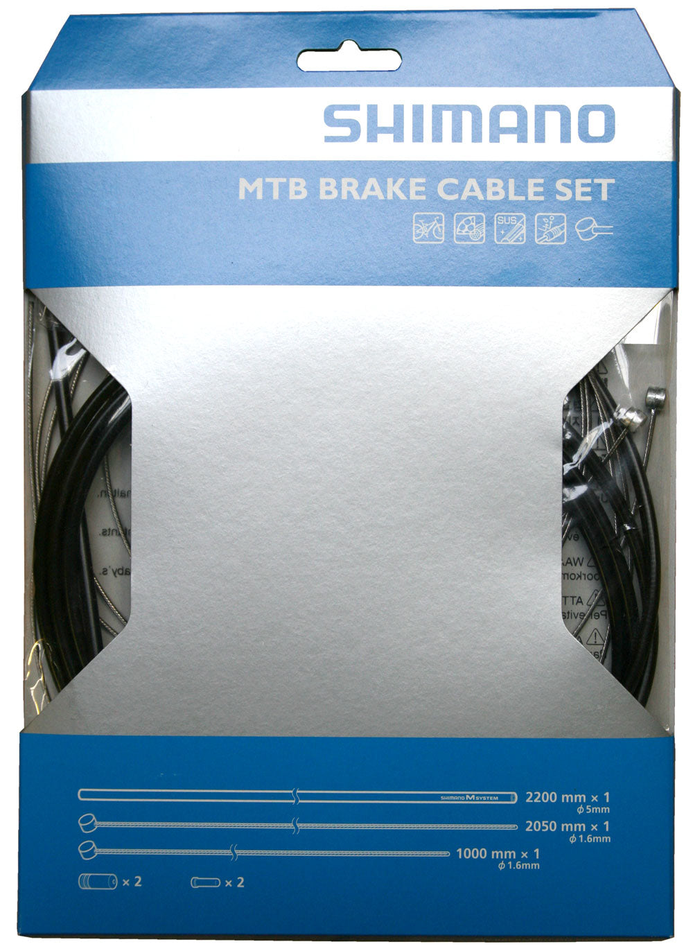 Shimano - jeu de câbles de frein vtt acier inoxydable noir