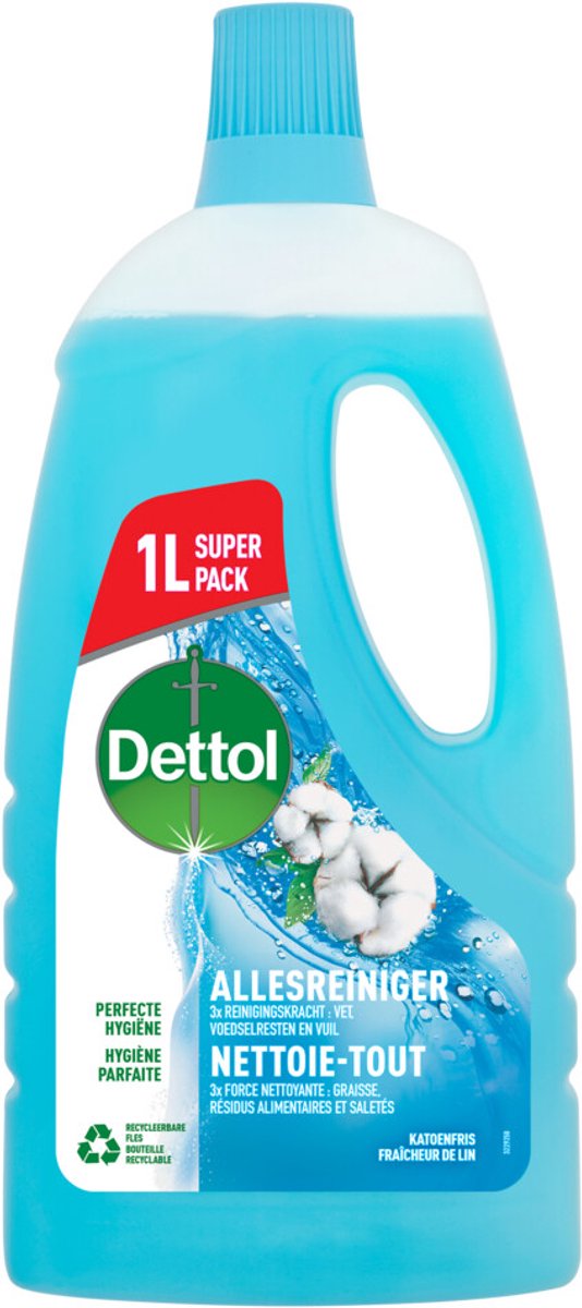 Dettol power fresh - allesreiniger - katoenfris - 1 liter