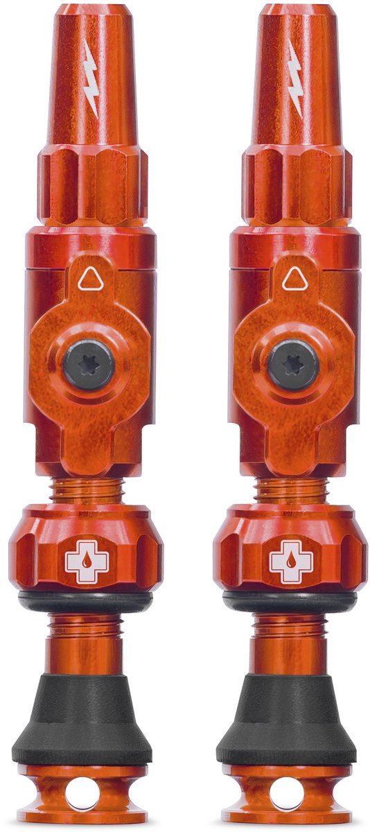 Muc--off muc-off tubeless ventiel big bore lite small orange franse presta ventiel 30mm